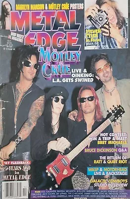 Metal Edge Magazine Aerosmith Darlahood Galactic Cowboys Ratt October 1997 E3 • $14.53