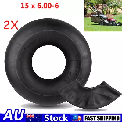 2X 15x6.00-6 Inner Tube Lawn Mower Tractor Cart ATV Tire TR13 Straight Valve AU • $18.99