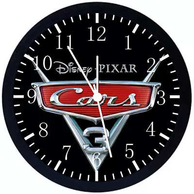 Disney Cars Black Frame Wall Clock Nice For Decor Or Gifts F49 • $19.95