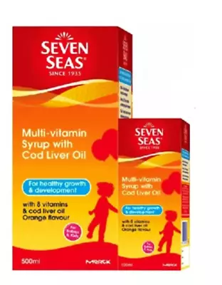$69.90 • Buy Seven Seas Multivitamin Syrup With Cod Liver Oil 500ml+100ml