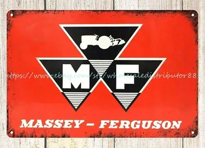 Garage Gifts Massey Ferguson Farm Tractor Equipment Metal Tin Sign • £18.30