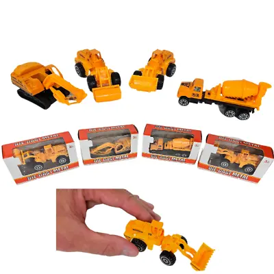 Kids Small Construction Toy Cars For 3 4 5 Year Old Boys Toddler Mini Pull Back • $4