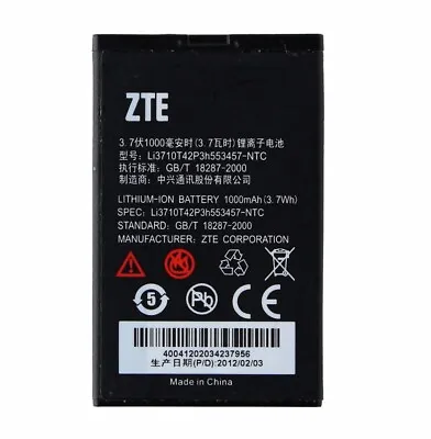 Genuine ZTE Telstra Touch 2/Flip 2 T21/T54 T106 T108 Li3710T42P3h553457 Battery • $19.98