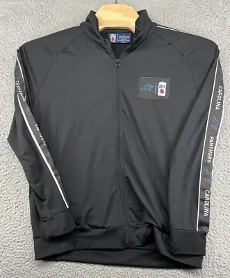 Miller Lite Carolina Panthers NFL Full Zip Track Jacket Men's Size Large L • $17.40