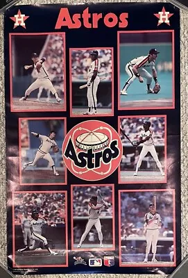 Vintage Houston Astros 1987 Starline MLB Poster Baseball Rare 22x34 • $24.99