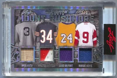 2021 Leaf Ultimate Babe Ruth Walter Payton Kobe Bryant Howe 4 Bat Jersey #1/1 • $187.50