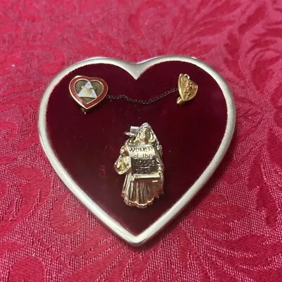 Faith Hope Charity Lapel Pin Women Of The Moose Vintage Heart FHC • $0.99