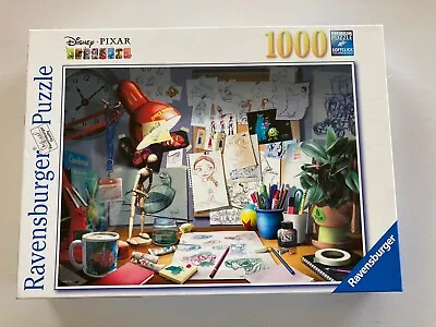 🌟 2015 Ravensburger Disney Pixar The Artist's Desk 1000 Piece Jigsaw Puzzle • $28.50