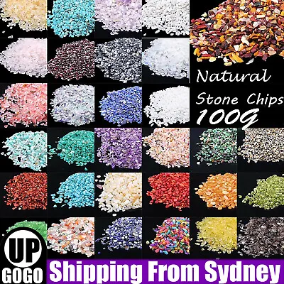 100G Natural Gemstone Tumbled Crystal Chips Chakra Wicca Jewelry Rose Quartz ASU • $5.44