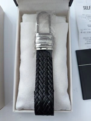 £84.99 • Buy Montblanc 105912 Contemporary Collection Woven Black MST Leather Keyring 