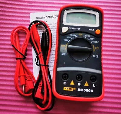 BM500A 1000V 1999M Resistance Tester Digital Insulation Meter Megohmmeter Megger • $23.80