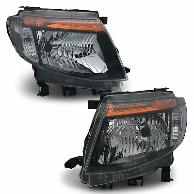 Headlights Black PAIR Fits Ford Ranger PX MK1 XL XLT WILDTRAK 11-15  • $395