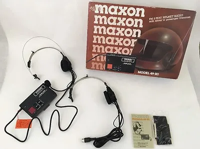 Vintage Maxon 49-HI FM 2-Way Helmet Radio Channel B Rider Passenger Com • $47.50