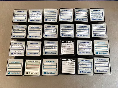 Lot Of 24 Vintage Bell & Howell Projector Slide Cubes • $8