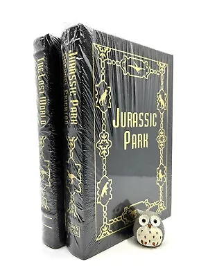 EASTON PRESS Jurassic Park The Lost World Michael Crichton SIGNED Leather SEALED • $1999.97