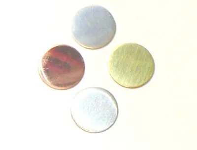 5 X Circle Blanks For Jewellery Making Copper Brass Aluminium Silver 3mm To 32mm • £5.79