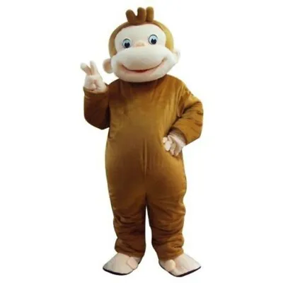 George Monkey Mascot Costume Clothing Halloween Party Game Fancy Dress Adults A+ • $149.90