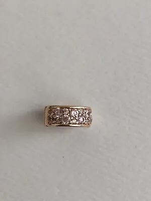 Genuine Pandora Rose Gold-plated Pink Pave Clip Charm With Cubic Zirconia Stones • $70