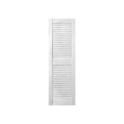 Plastic Development Group 14 X 55 Inch Exterior Vinyl Louvered Shutters White • $61.99