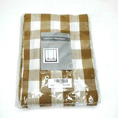 Gingham Decorative Tie-Up Window Shade 42  X 63  Check  • $13.59
