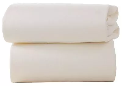 (pack Of 2) Premium Quality  Travel Cot  Fitted Sheets 95 X 65 Cm 100% Cotton. • £8.99