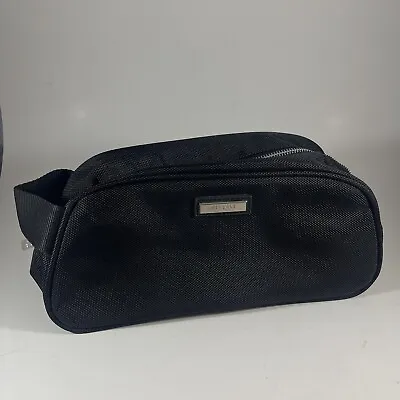 Versace Parfums Black Toiletry Cosmetic Bag Pouch Men's Unisex 11”x6”x5” • $24.99