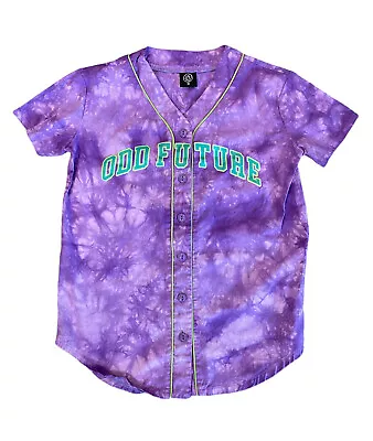 Odd Future Women's Baseball Jersey OFWGKTA Purple Tie Dye Size Medium Vintage • £28.49