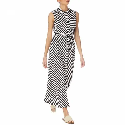 KAREN MILLEN. Black/White Diagonal Stripe Dress US2/UK6 • $114.25