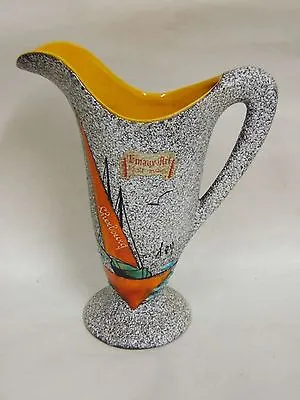 Vase Jug Faience Vintage 1960 Effect Grainy Enamel D'Art Cherbourg • $117.92