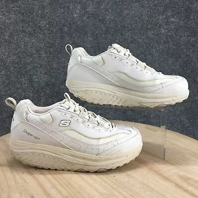 Skechers Shape Ups Shoes Womens 10 Walking Toning Sneakers White Leather SN11800 • $28.99