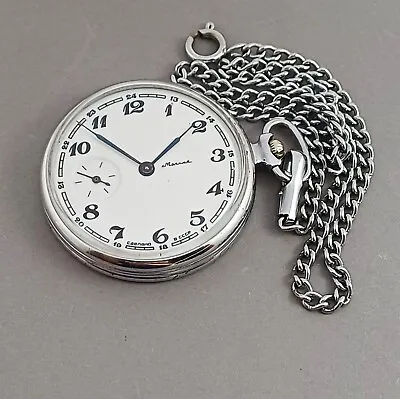 Molnija Molnia Vintage Soviet Mechanical Pocket Watch #166 • $80.99