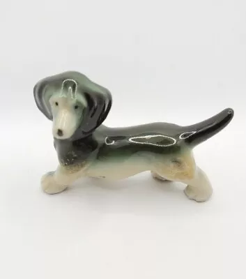 Dachsund Dog Porcelain Figurine Japan Standing Weiner Dog Vintage • $11.80