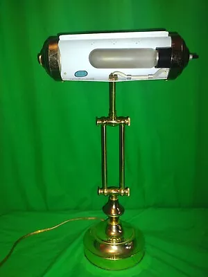 VTG Articulating Adjustable Portable Brass Piano Bankers Desk Lamp Small Metal  • $26.99