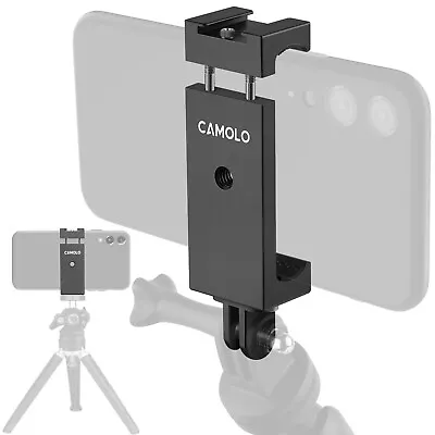 Phone Clip Tripod Adapter W/ Cold Shoe Bracket For Gopro Accessories Attachment • $17.66