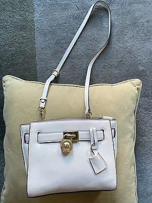 Michael Kors Hamilton Small White Leather Crossbody • $32