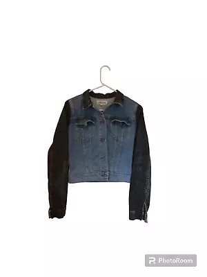 J Brand Blue Black White Denim Jacket Womens Xs • $34.99