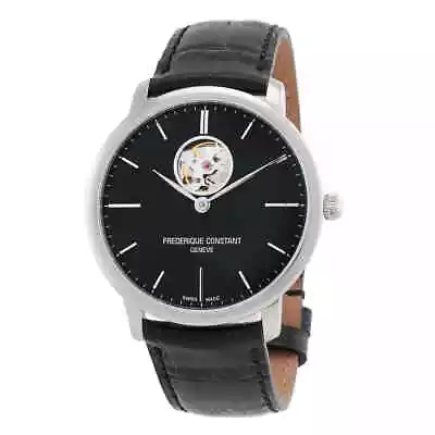 Frederique Constant Slimline Heart Beat Automatic Black Dial Men's Watch • $874.50