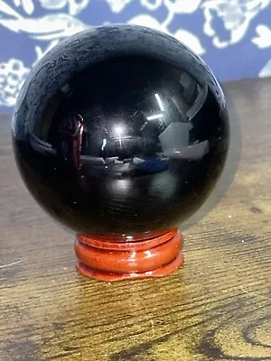 Black Obsidian Crystal Ball Sphere 5.8cm 280g Lot 27r • £10.99