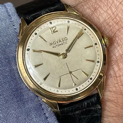 Movado Vintage Swiss 14K Solid Gold Automatic Wrist Watch Fancy Lugs • $795