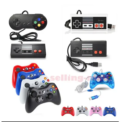 USB Controlle RFor PC Windows Mac Xbox 360 / SNES / NES Gamepad Joystick • $8.98