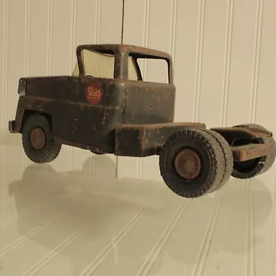 Vintage 1960s Marx Toy Tractor Semi Cab Truck Beautiful Patina • $70