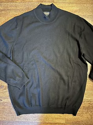 Brooks Brothers Men’s Italian Merino Wool Black Long Sleeve Sweater Size M • $21.99