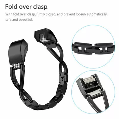 $14.99 • Buy For Fitbit Alta / Alta HR Alloy Bracelet Wrist Watch Band Strap Lady‘s