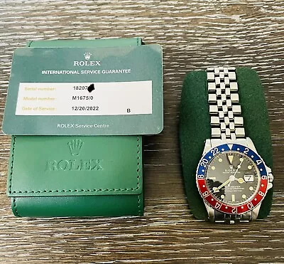 ROLEX 1675 GMT MASTER PEPSI 1968 VINTAGE TRITIUM PATINA STEEL JUBILEE WATCH 40mm • $23000