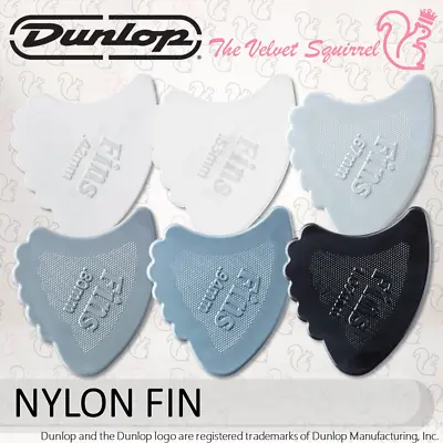 $10.19 • Buy 🦈 NYLON FIN Guitar Picks 🎸 Genuine Jim Dunlop® Quality Plectrums 444R Mediator