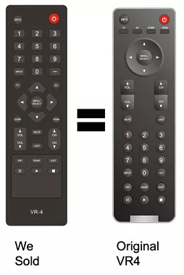 Replaced VIZIO VR2 VR4 Remote For VO320E VO370M VO420E VL260M VL370M VP422 TV • $14.95