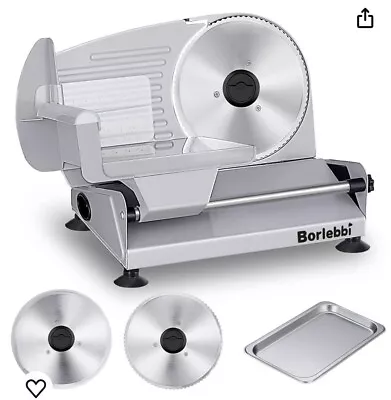 Meat Slicer 200W Electric Food Slicer 2 Removable 7.5  Stainless Steel Blades B • $69.99
