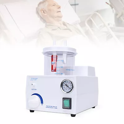 Vacuum Phlegm Quiet Suction Unit Portable Medical Emergency Aspirator Machine • $129.73