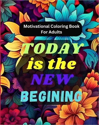 Inspirational Quotes Coloring Book 51 Motivational Colouring Book For Adults • £6.85
