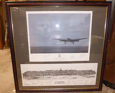 WWII Dambusters Salute To A Legend 50th Anniversary Signed Print Lancaster Art • £149.99